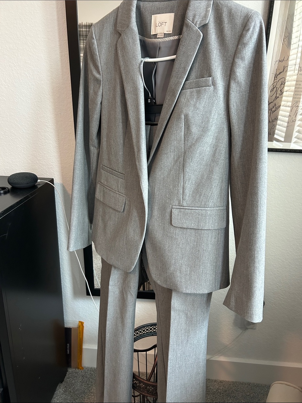 LOFT Women's Light Gray Blazer and Pants Suit